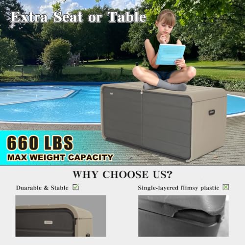 Domi 260 Gallon Resin Deck Box