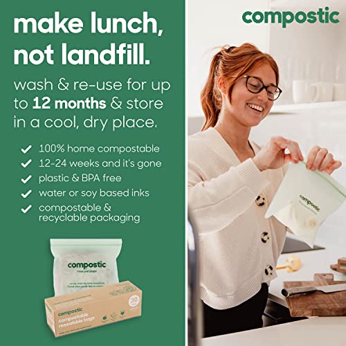 Compostable XL Sandwich Bags (60 Count)