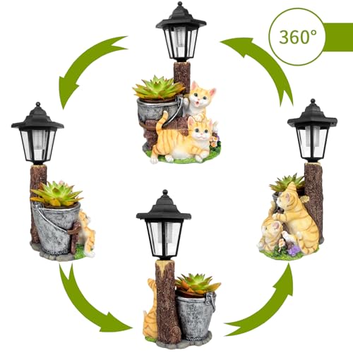 Solar Cat Outdoor Statues