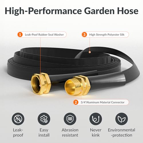 Garden Hose 25FT Lightweight Lay Flat Water Hose