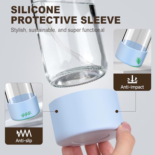 Glass Spray Bottles with Silicone Sleeves (2 Count)