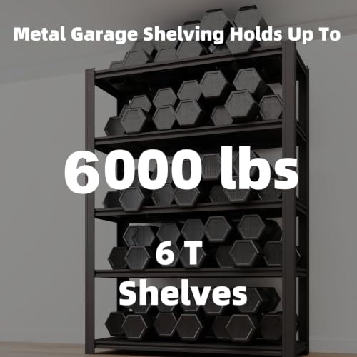6 Tier Heavy Duty Garage Shelving (6T 55" W x 24" D x 84" H)