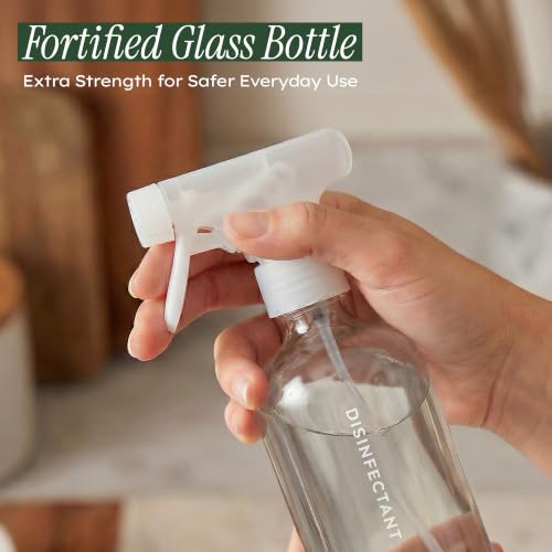 Clear Glass Spray Bottle for Plants (2 Count)