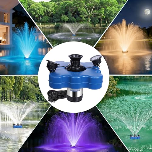 Pond Fountain Aerators with Light (Blue B)