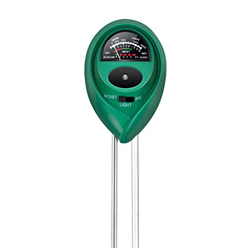 3-in-1 Soil Test Kit, Soil Moisture/Light/pH Meter for House Plant, Garden, Lawn, Farm, Ideal for Indoor & Outdoor Use