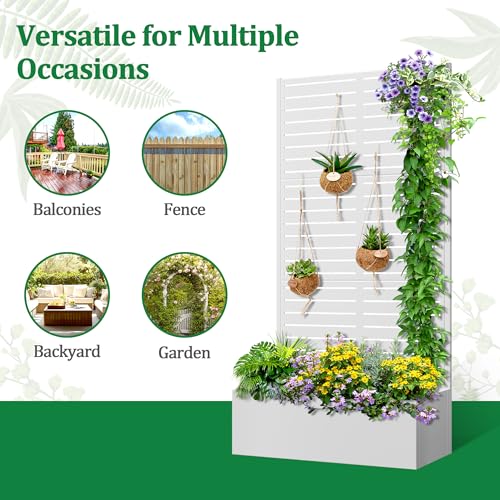 Metal Raised Garden Bed with Trellis