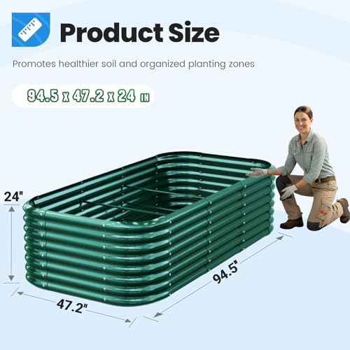 Galvanized Oval Raised Garden Bed Kit