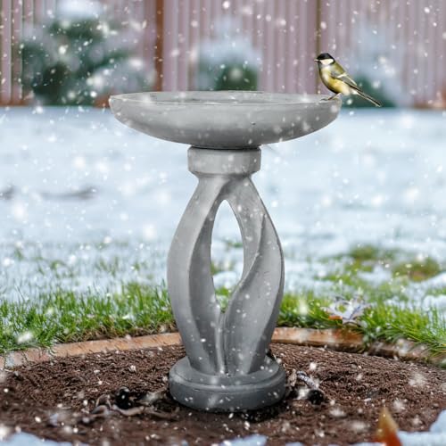 21.8" Tall Outdoor Bird Bath for Garden