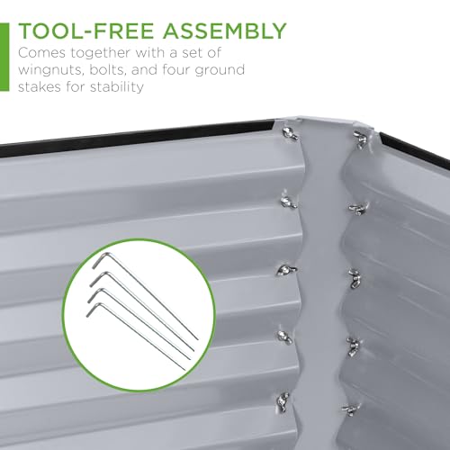 6x3x2ft Outdoor Metal Raised Garden Bed