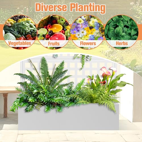 Metal Planter Box with Trellis