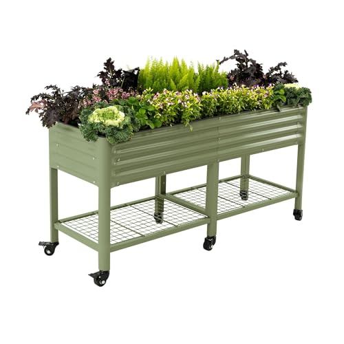 Rolling Elevated Raised Garden Bed