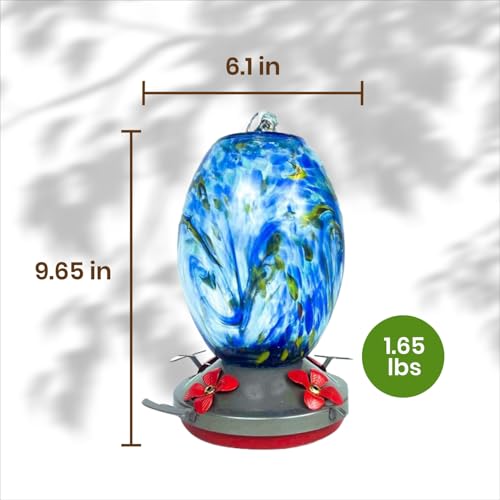 Glass Hummingbird Feeder for Outdoors