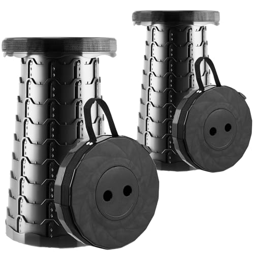 Collapsible Stool 2 Pack (Black / 2pack)