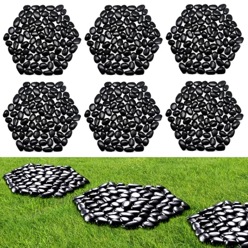 10in River Rock Stepping Stones Set (6 Count)