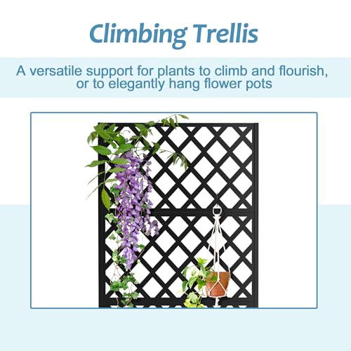 Metal Planter Box with Trellis