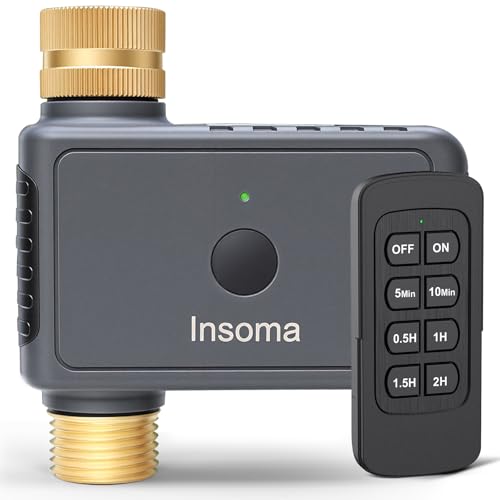 Remote Control Sprinkler Timer with Brass Inlet & Outlet (1 Zone-RC-Brass Value)