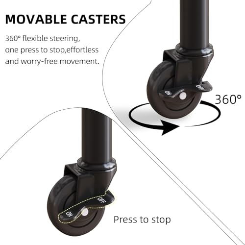 2 Tier Heavy Duty Rolling Plant Stand (2 Count)