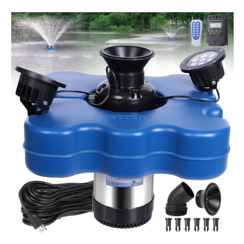Pond Fountain Aerators with Light (Blue B)