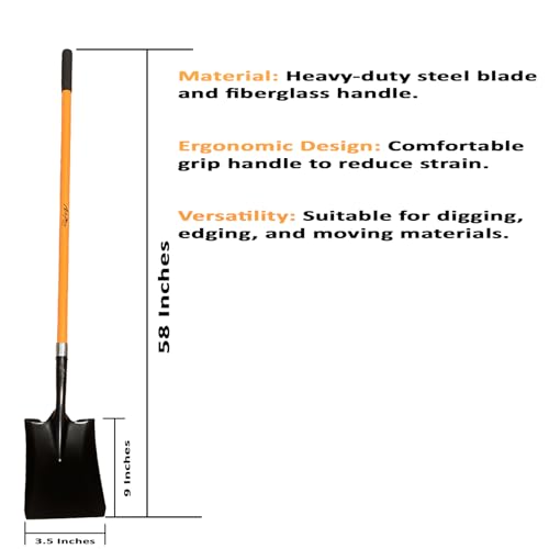 Ashman Heavy Duty Transfer Shovel (Transfer Shovel Long Handle / 1 Pack)