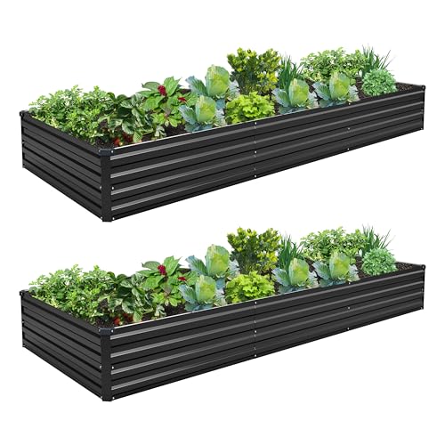 2PCS 10x3x1ft Galvanized Raised Garden Bed Kit (2 Count)