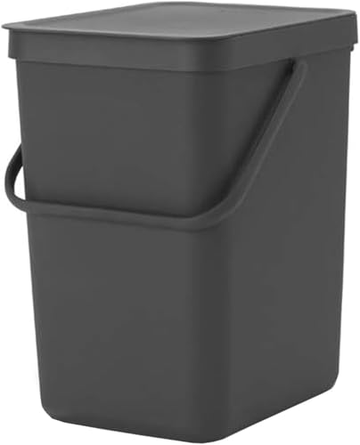 Sort & Go Kitchen Recycling Bin (Gray / 1x 6.6 Gal / 25L)