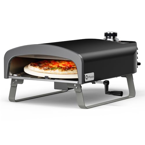 Portable Propane Pizza Oven with Manual Rotating Stone