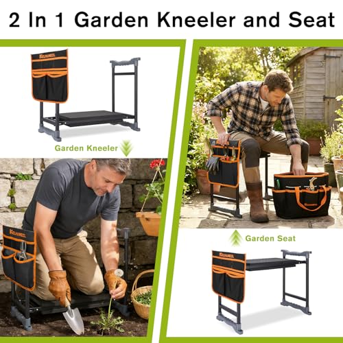 Garden Kneeler and Seat with Umbrella