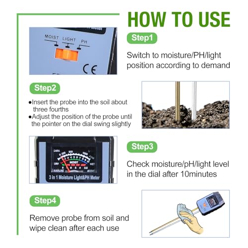 ALLOSUN Soil Moisture Meter for Plants
