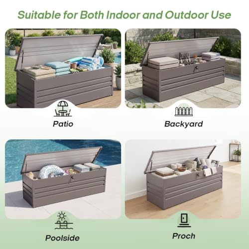 260 Gallon Metal Deck Box (Light Gray / 260 Gal(Metal))