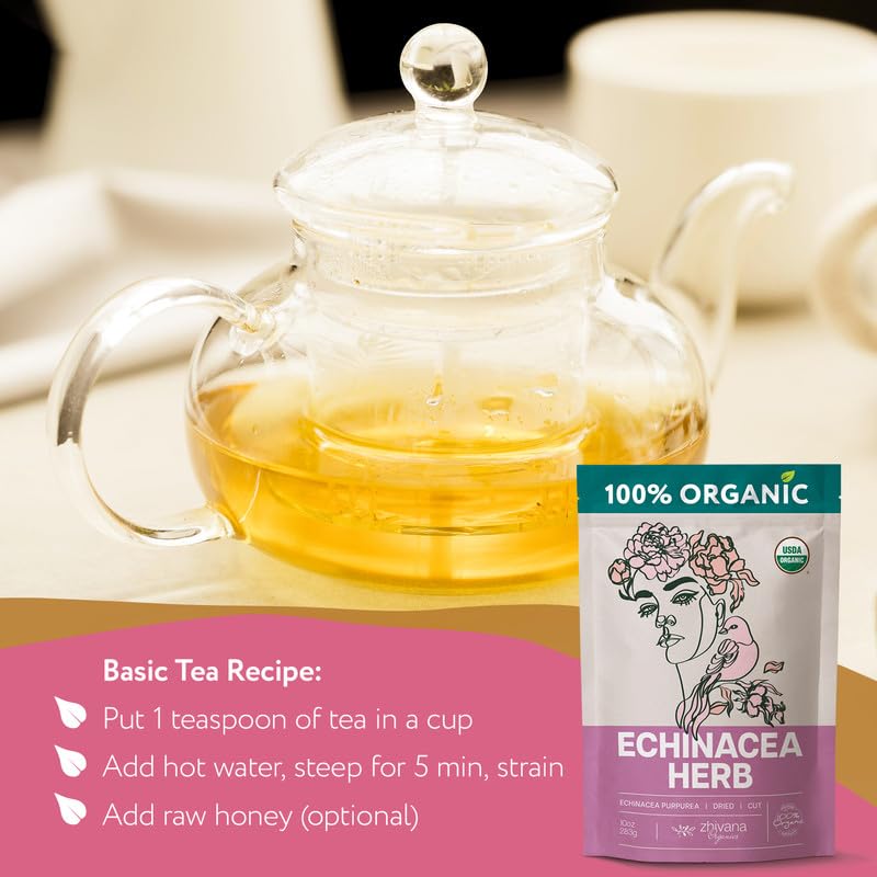 Organic Echinacea Herb Loose Leaf (4 Ounce)