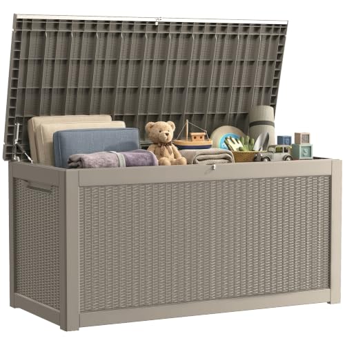 330 Gallon Outdoor Storage Box Waterproof (Coffee / 330 GAL)
