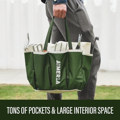 Gardening Tools Set of 9 Heavy Duty Garden Tools with Non