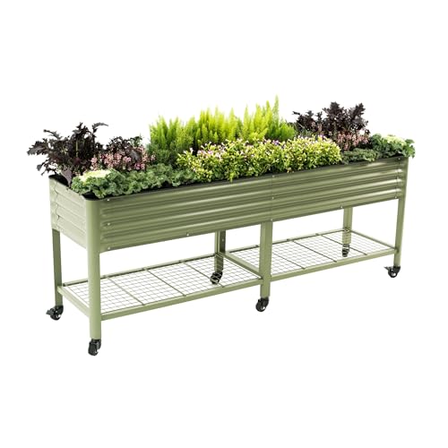 Rolling Elevated Raised Garden Bed