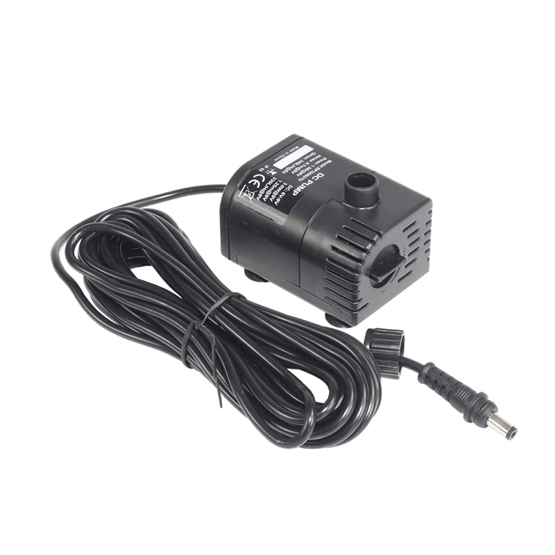 Solar Water Pump with Backup Battery and Fountain Lights for Birdbath
