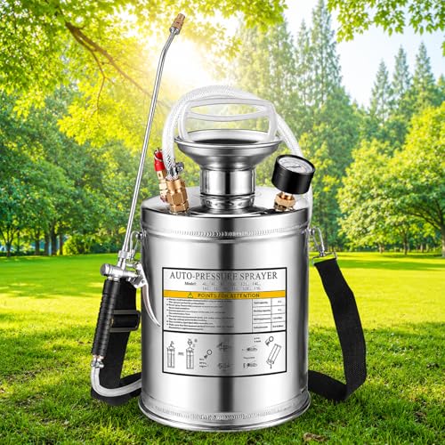 1.5Gal Stainless Steel Pump Up Sprayer Reinforced Hose