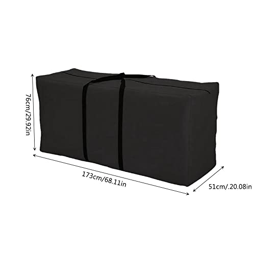 Patio Cushion Storage Bag 68 Inch Extra Large Waterproof Outdoor Pillow Storage Cover for Garden Furniture Cushions Protection Water Resistant