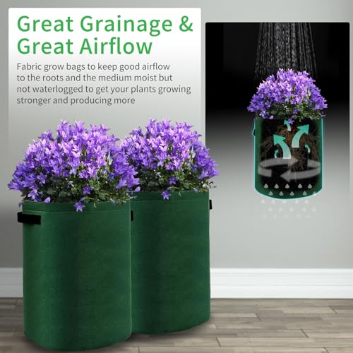 4 Pack Potato Grow Bags 10 Gallon with Flap