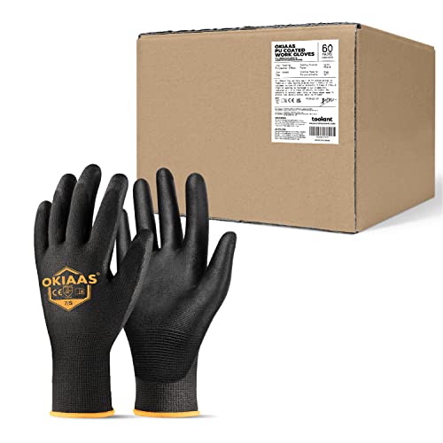 PU Coated Work Gloves Men (12 Count)