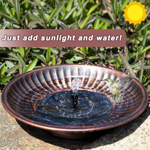 12.3" Solar Bird Bath Bowl