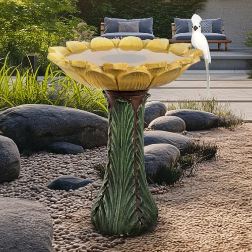 Garden Birdbath Sunflower Shaped