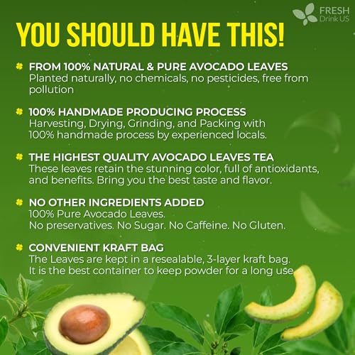 120 Avocado Dried Leaves Tea (120 Count)