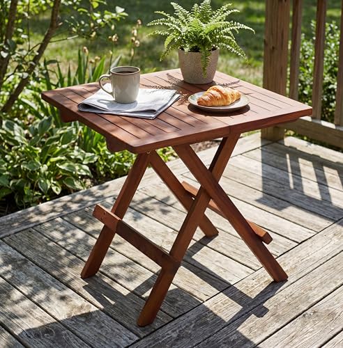 Ravinia Folding Teak Small Table