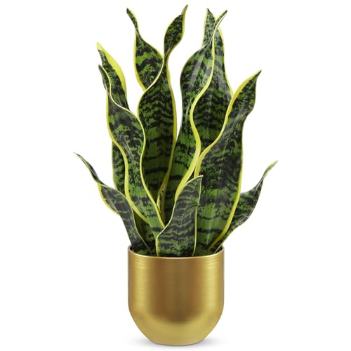 Artificial Snake Plant Potted Faux Sansevieria Trifasciata Plants