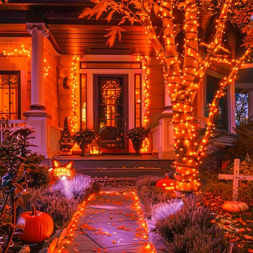 600 LED Solar Halloween Lights (Orange / 600LED*1)