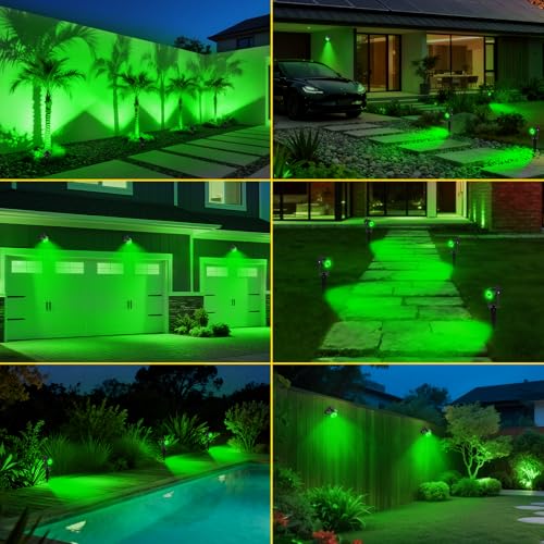 Green Solar Spotlights Outdoor (Green / 2-IN-1)