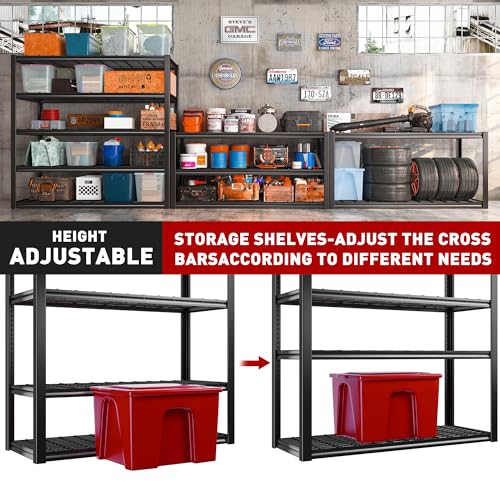 48.2" W Storage Shelves for Garage (5-Tier, 48.2"W x 24.5"D x 72"H)