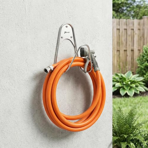 Garden Hose Holder Stainless Steel Small Wall Mount Garden Hose Hook