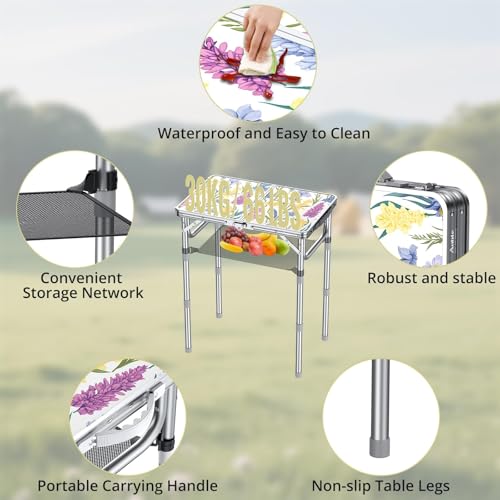 2ft Small Folding Table (Spring Blossom)