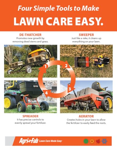 48 In Tow Behind Lawn Plug Aerator with 32 Galvanized Knives and Universal Hitch