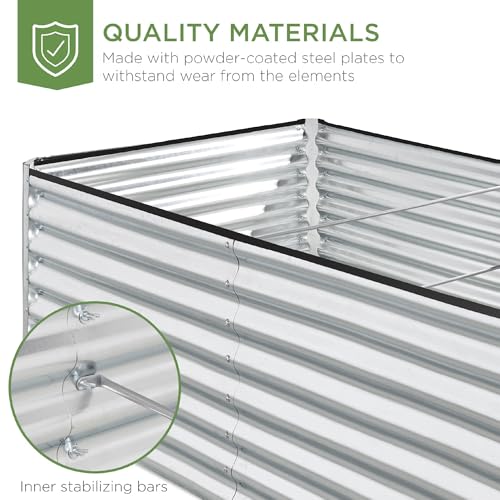 6x3x2ft Outdoor Metal Raised Garden Bed